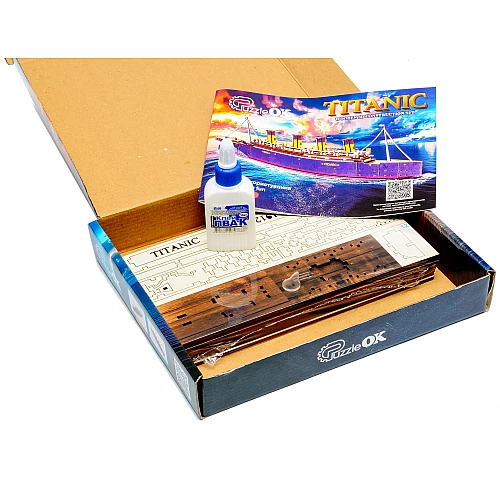 Дерев'яний 3D-конструктор Титанік (269 деталей) від PuzzleOk