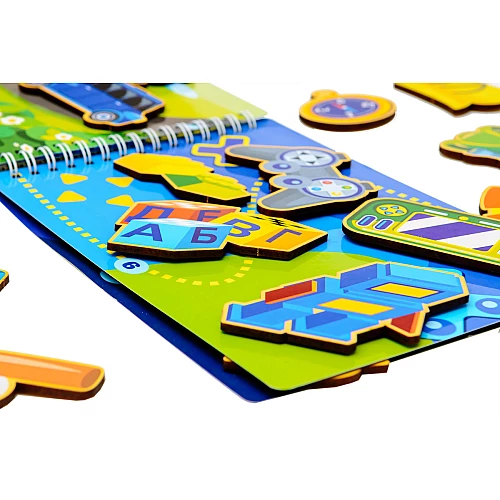 Альбом на липучках Для хлопчиків (43 деталі) від PuzzleOk Альбом на липучках Для хлопчиків (43 деталі) від PuzzleOk
