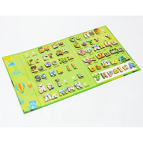 Развивающий набор Алфавит на липучках (66 деталей) от PuzzleOk Развивающий набор Алфавит на липучках (66 деталей) от PuzzleOk