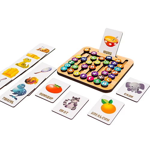 Дерев'яна головоломка Абетковий лабіринт від PuzzleOk