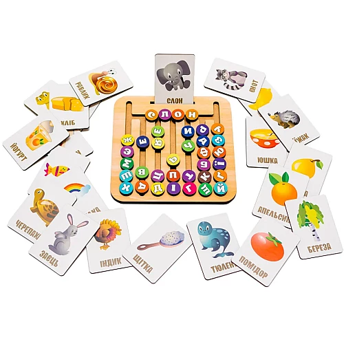 Дерев'яна головоломка Абетковий лабіринт від PuzzleOk