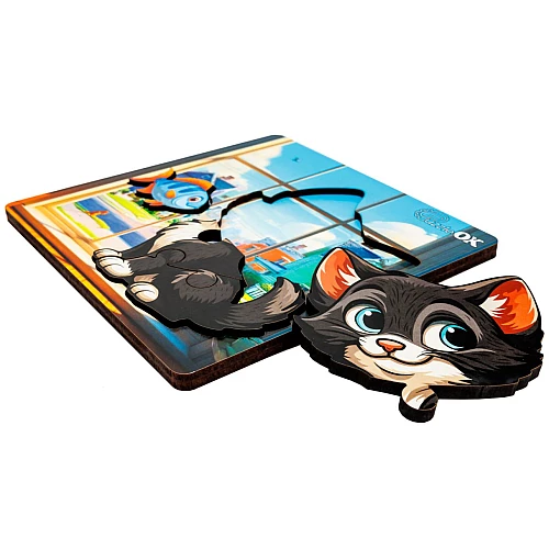 Пазл-вкладиш Допитливий котик від PuzzleOk