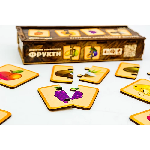 Дерев'яна головоломка Дикі тварини (40 деталей) від PuzzleOk Дерев'яна головоломка Дикі тварини (40 деталей) від PuzzleOk
