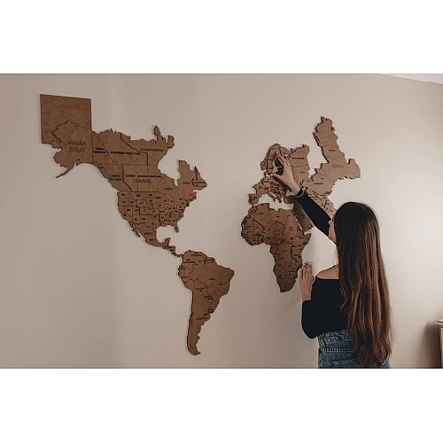 Деревянный пазл Карта мира обычная (110 элементов) от PuzzleOk Деревянный пазл Карта мира обычная (110 элементов) от PuzzleOk