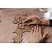 Деревянный пазл Карта мира обычная (110 элементов) от PuzzleOk