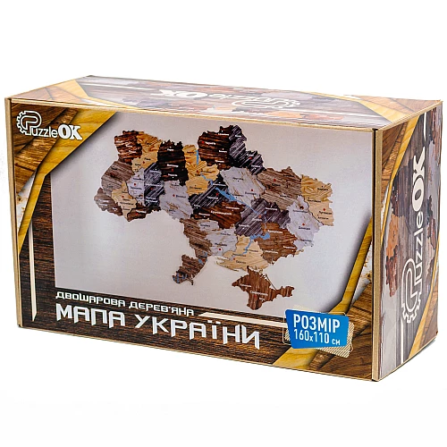 Дерев'яний пазл Мапа України (43 елементи) від PuzzleOk Дерев'яний пазл Мапа України (43 елементи) від PuzzleOk