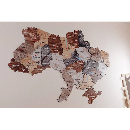 Дерев'яний пазл Мапа України (43 елементи) від PuzzleOk Дерев'яний пазл Мапа України (43 елементи) від PuzzleOk