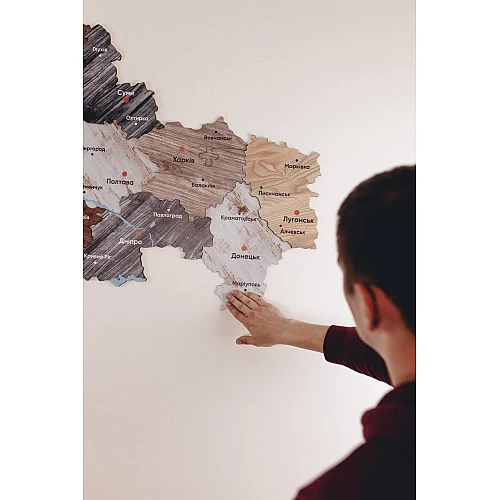 Дерев'яний пазл Мапа України (43 елементи) від PuzzleOk Дерев'яний пазл Мапа України (43 елементи) від PuzzleOk