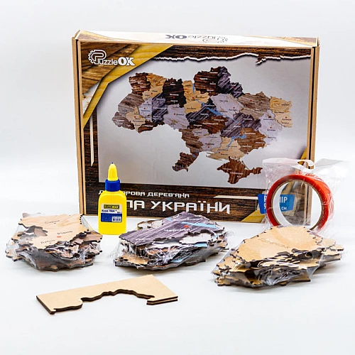 Дерев'яний пазл Мапа України (60 х 90 см) від PuzzleOk Дерев'яний пазл Мапа України (60 х 90 см) від PuzzleOk