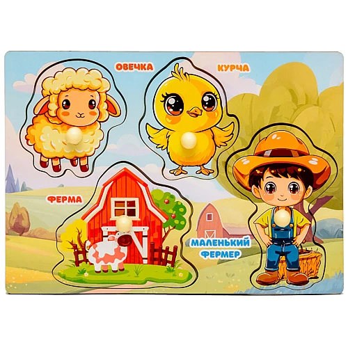 Пазл-вкладиш Ферма (4 деталі) від PuzzleOk