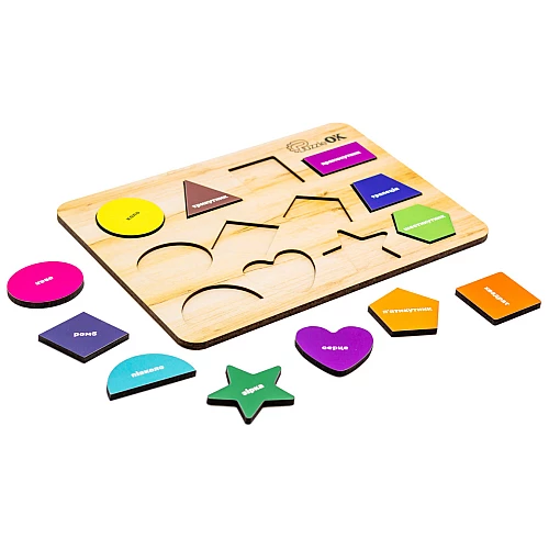 Пазл-вкладиш Фігури (12 елементів) від PuzzleOk