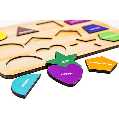 Пазл-вкладиш Фігури (12 елементів) від PuzzleOk