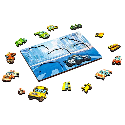 Пазл-вкладиш Розумний світ. Міський транспорт від PuzzleOk