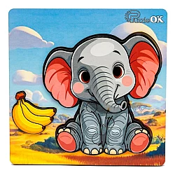Пазл-вкладиш Веселе слоненя від PuzzleOk