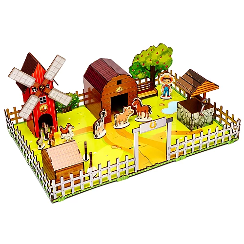 Дерев'яний конструктор Веселий фермер (106 деталей) від PuzzleOk