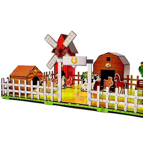 Дерев'яний конструктор Веселий фермер (106 деталей) від PuzzleOk