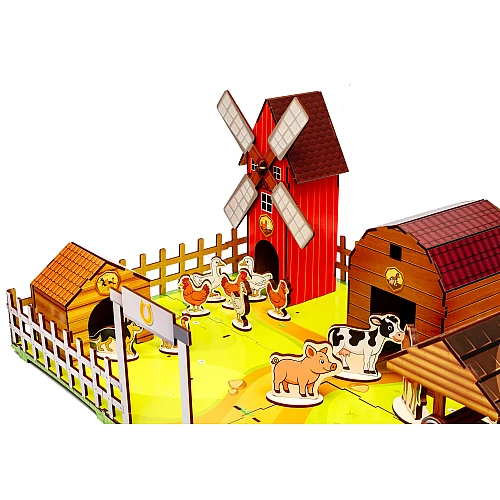 Дерев'яний конструктор Веселий фермер (106 деталей) від PuzzleOk