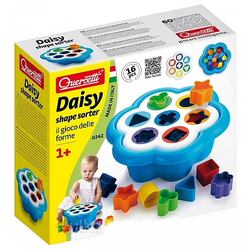 Развивающий конструктор Sorter Daisy Box (16 деталей) от Quercetti Развивающий конструктор Sorter Daisy Box (16 деталей) от Quercetti