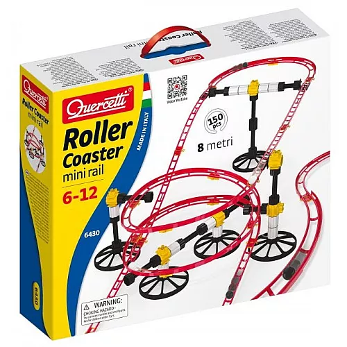 Развивающий конструктор Roller coaster лабиринт 8 метров (150 деталей) от Quercetti Развивающий конструктор Roller coaster лабиринт 8 метров (150 деталей) от Quercetti