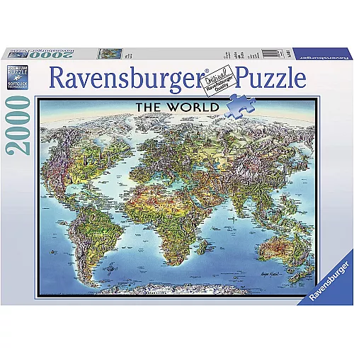 Настольная игра пазлы Карта мира (2000 элементов) от Ravensburger Настольная игра пазлы Карта мира (2000 элементов) от Ravensburger