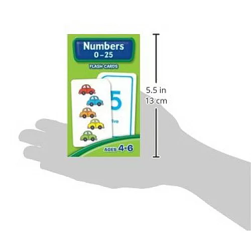 Математичні флеш карти Цифри з картинками 0-25 (56 шт) від School Zone Математичні флеш карти Цифри з картинками 0-25 (56 шт) від School Zone