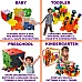 Набор STEM Цветные фигуры и пазл пегборд от Skoolzy