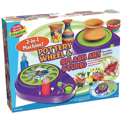 Набір 2 в 1 для дитячої творчості Гончарний круг і Спін Арт від Small World Toys Набір 2 в 1 для дитячої творчості Гончарний круг і Спін Арт від Small World Toys
