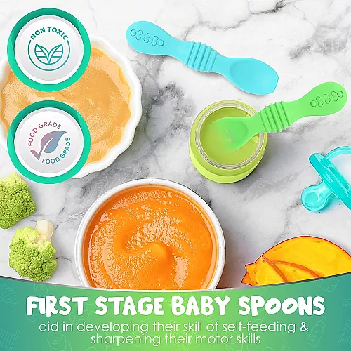 Розвиваючий сенсорний набір силіконових ложок (4 шт) від Sperric