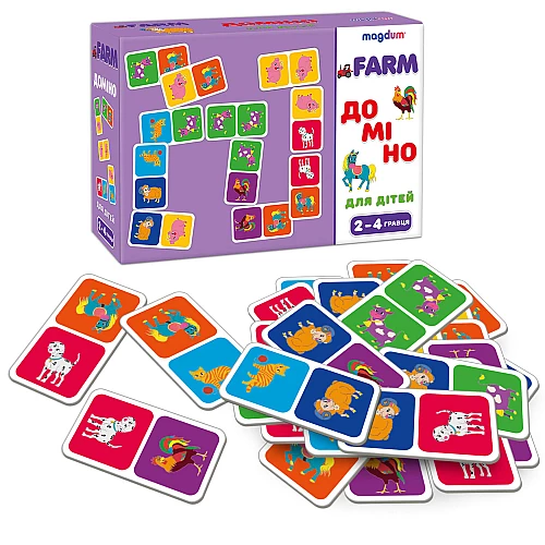 Настольная игра Домино животные (2-4 игрока) Настольная игра Домино животные (2-4 игрока)