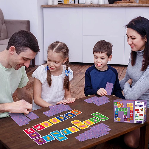 Настольная игра Домино животные (2-4 игрока) Настольная игра Домино животные (2-4 игрока)