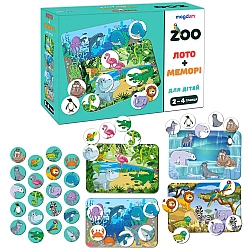 Настольная игра лото+мемо Зоопарк (2-4 игрока)