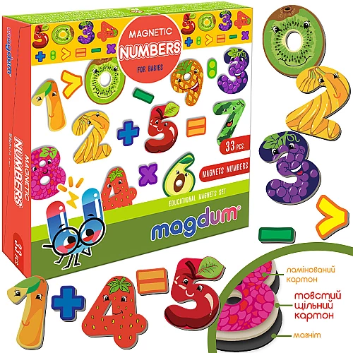 Набір магнітів Цифри (33 шт)