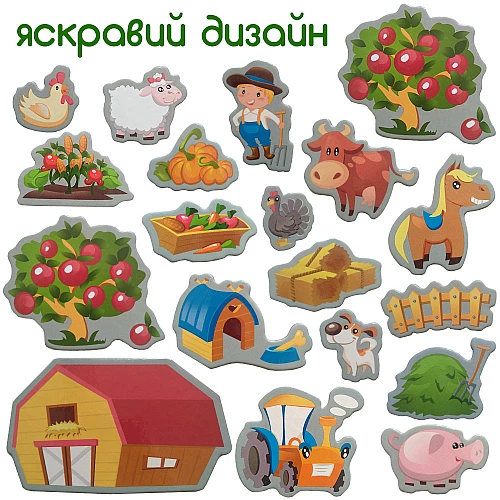 Набор магнитов Веселая ферма (19 шт) Набор магнитов Веселая ферма (19 шт)