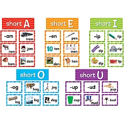 Набор обучающих карточек Краткие гласные (205 шт) от Teacher Created Resources