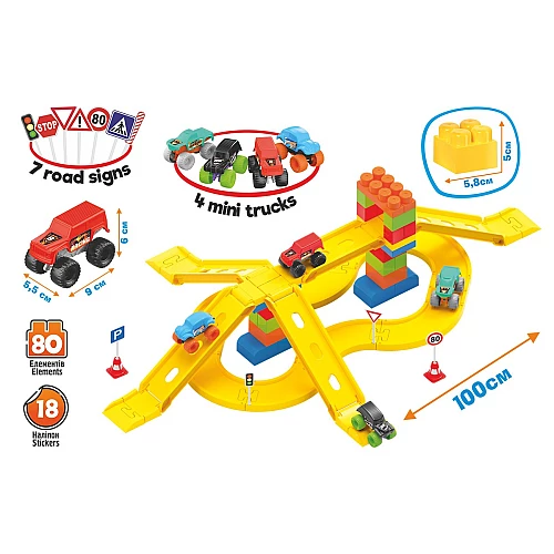 Конструктор Дороги и мосты (80 деталей)