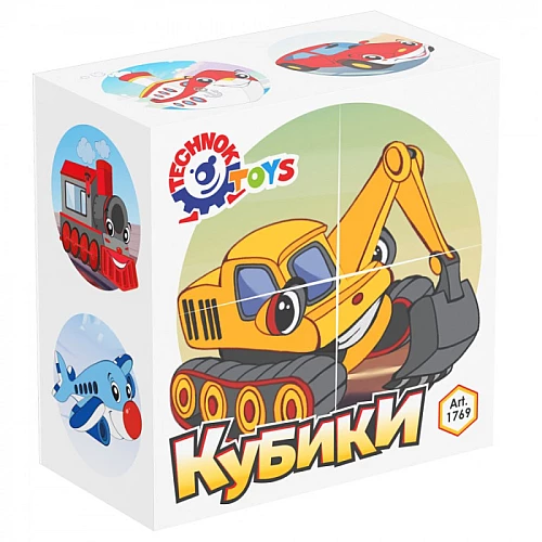 Набор кубиков Мир техники (4 кубика)
