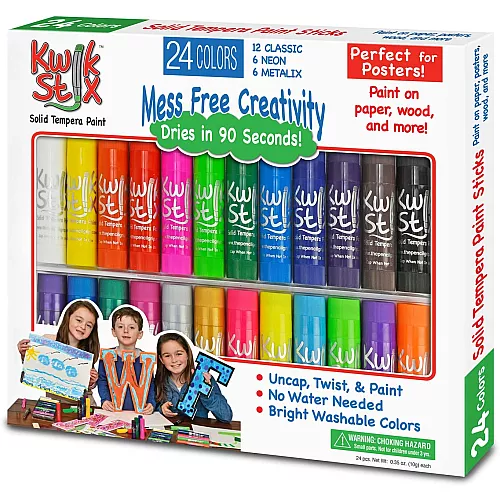 Набор для творчества Маркеры Kwik Stix с темперной краской (24 шт) от The Pencil Grip Набор для творчества Маркеры Kwik Stix с темперной краской (24 шт) от The Pencil Grip