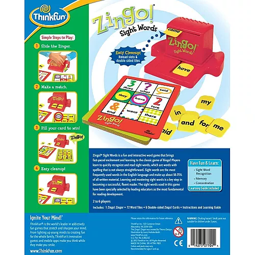 Настільна гра ЗІНГО Слова від ThinkFun Настільна гра ЗІНГО Слова від ThinkFun