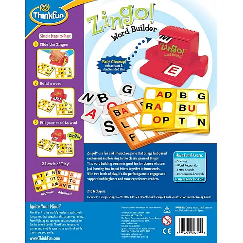 Настільна гра зінго Будівельник слів від ThinkFun Настільна гра зінго Будівельник слів від ThinkFun