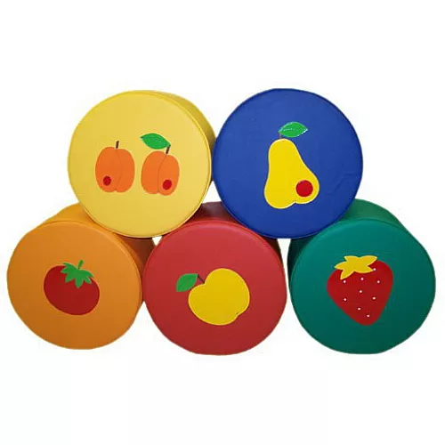 Игровой набор пуфиков Фрукты (5 шт) Игровой набор пуфиков Фрукты (5 шт)