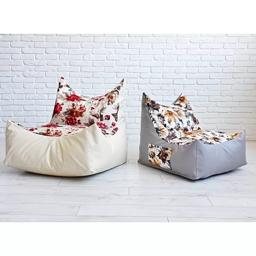 Кресло бескаркасное микс с карманом