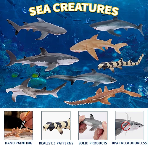 Развивающий набор мини фигурки Акулы (8 шт) от Toymany