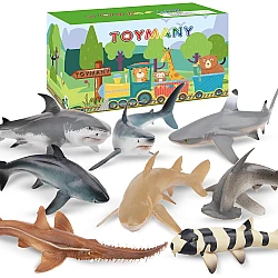 Розвиваючий набір міні фігурки Акули (8 шт) від Toymany