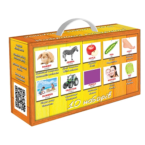 Набор карточек Домана Англо-украинский чемоданчик (400 карточек)