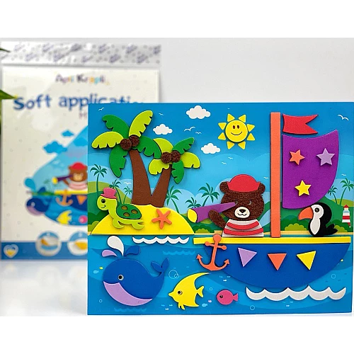 Набір для творчості м'яка аплікація Ведмедик