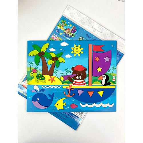 Набір для творчості м'яка аплікація Ведмедик