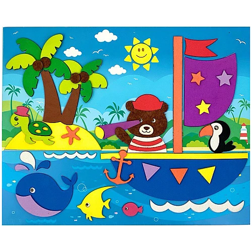 Набір для творчості м'яка аплікація Ведмедик