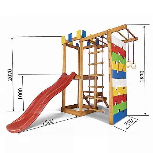 Дитячий ігровий комплекс Babyland-14 з гіркою Дитячий ігровий комплекс Babyland-14 з гіркою