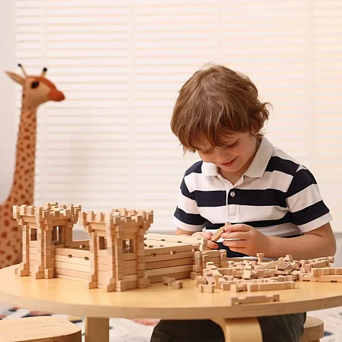 Розвиваючий набір дерев'яний конструктор Фортеця (282 деталі)