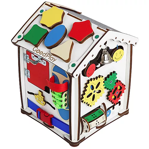 Розвиваюча іграшка Бізібудинок 24х24х30 см з підсвічуванням